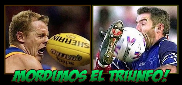 Meme de fútbol mordimos el triunfo